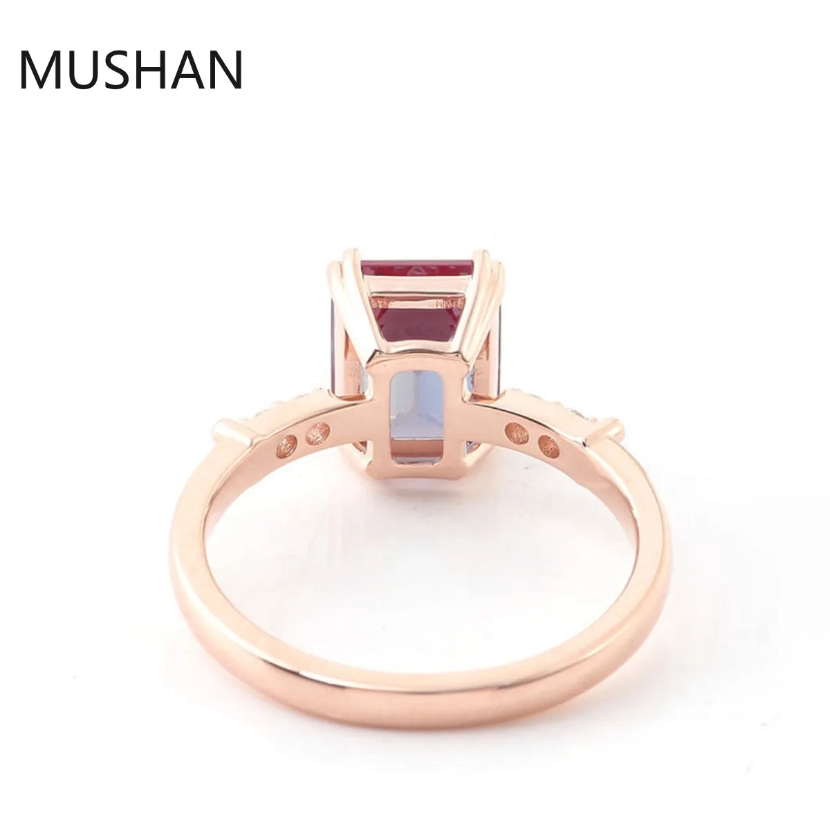 MUSHAN Luxury Custom 14K 18K Gold Rings Band Jewelry With Moissanite Diamond Lab Grown Gemstones Diamond Wedding Ring For Women