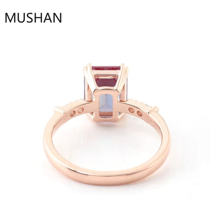 MUSHAN Luxury Custom 14K 18K Gold Rings Band Jewelry With Moissanite Diamond Lab Grown Gemstones Diamond Wedding Ring For Women