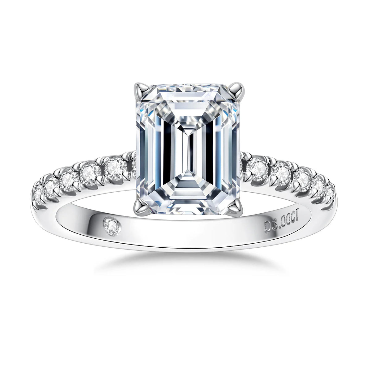 Bague en argent sterling 925 de la marque MuShan, bague brillante en moissanite VVS pour amie, plaquée or 18 carats, bagues fines brevetées MST