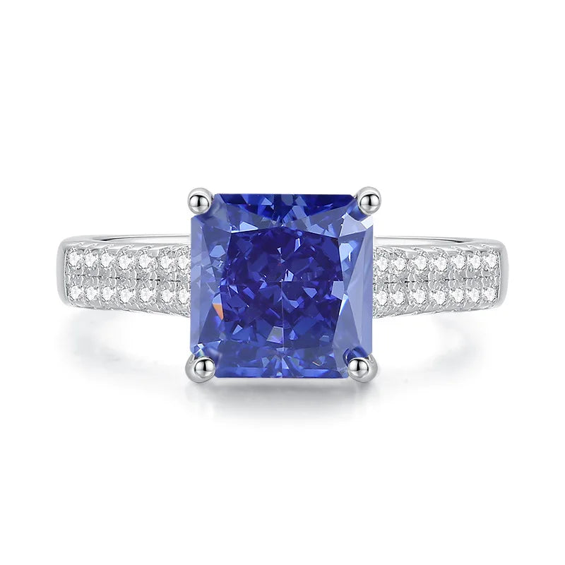 Bague de marque MuShan en argent sterling 925 avec diamant haut carbone (HCD) pour femme, plaquée rhodium, bijou de joaillerie