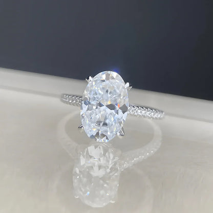 MuShan Designer Jewelry 4.5ct D Color VVS1 Moissanite Rings 925 Sterling Silver Ring Women 18K Gold Plated MST Patent Jewelry