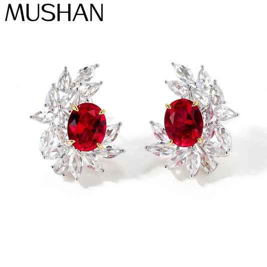 MuShan Jewelry 925 Sterling Silver Earring Designer HCD Diamond HCD Gemstones Love 925 Sterling Silver Earrings Accessories