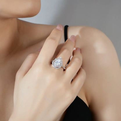 Bague MUSHAN Luxury Jewelry en argent sterling 925 pour femme, avec diamant moissanite émeraude couleur D, certifiée GRA, bijou raffiné