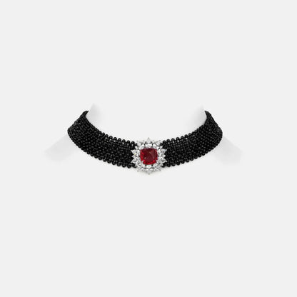 MuShan Luxury Jewelry 925 Sterling Silver Necklace Lab Grown Sapphire Asscher Statement Necklace for Women 18K Gold Plated Neckl