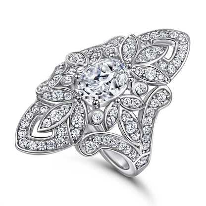 MuShan Jewelry 925 Sterling Silver Ring Wedding Band High Carbon Diamond  Her Gift Best Friend Gift Women Rings Fine Jewelry