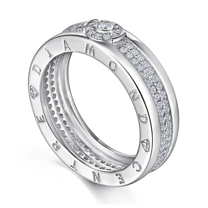 MuShan Jewelry 925 Sterling Silver Rings Bands Engagement Ring 7A Cubic Zirconia Elegant Delicate Anniversary  Women Gift