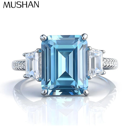 MuShan Designer Jewelry 925 Sterling Silver Ring Band Rhodium Plated MST Patent s925 HCD Gemstones Women Rings Fine Jewelry