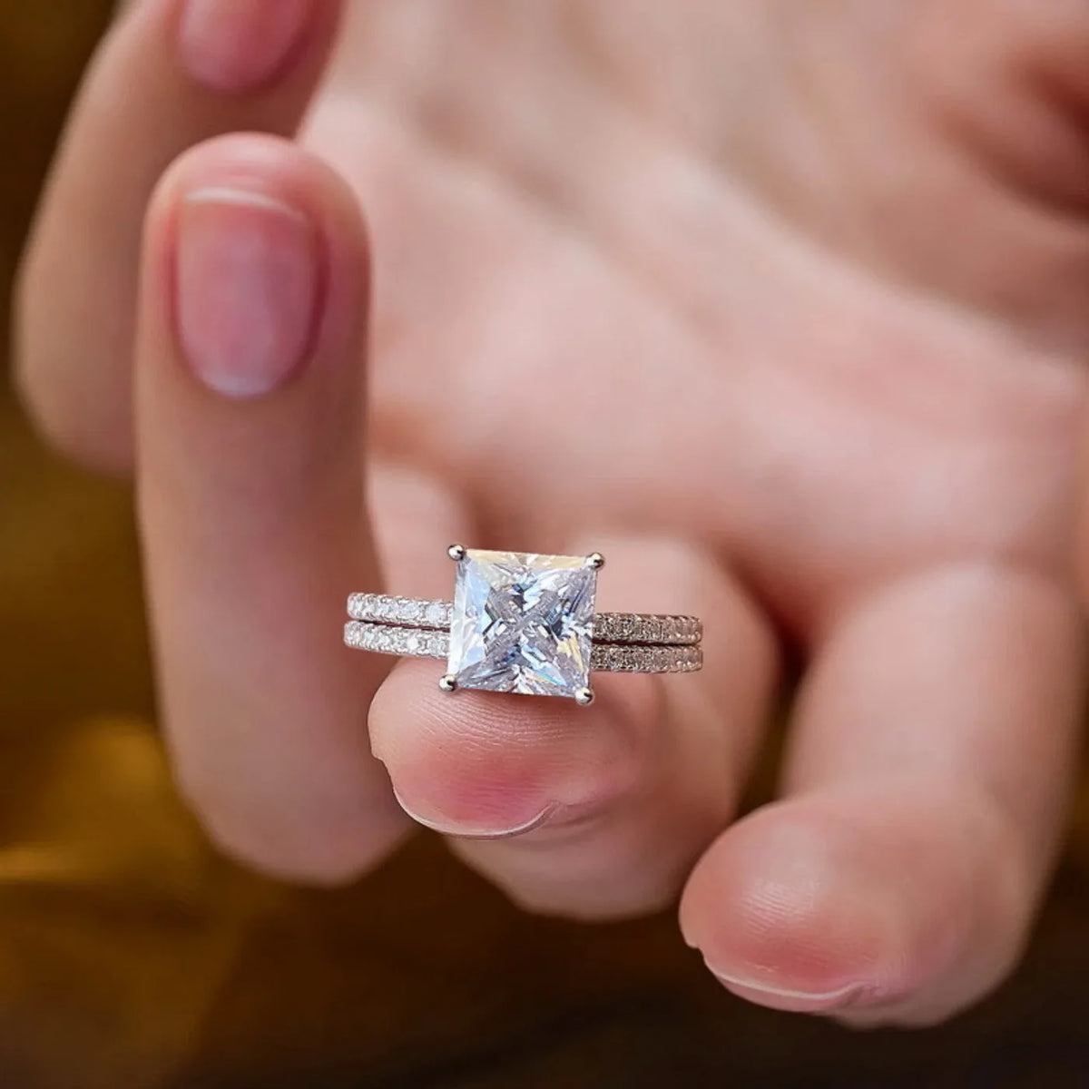 MUHAN Luxury Jewelry  925 Sterling Silver Ring Wedding Band  Women GRA Certificate Moissanite Diamond Rings D Color Fine Jewelry