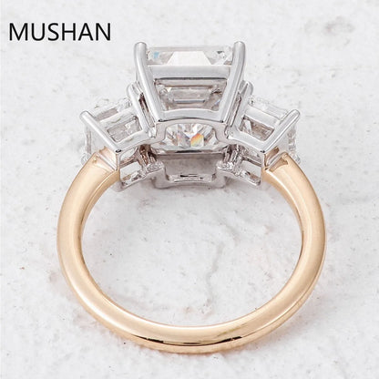 MUSHAN Luxury Custom 14K 18K Gold Rings Band Jewelry With Moissanite Diamond Lab Grown Gemstones Diamond Wedding Ring For Women