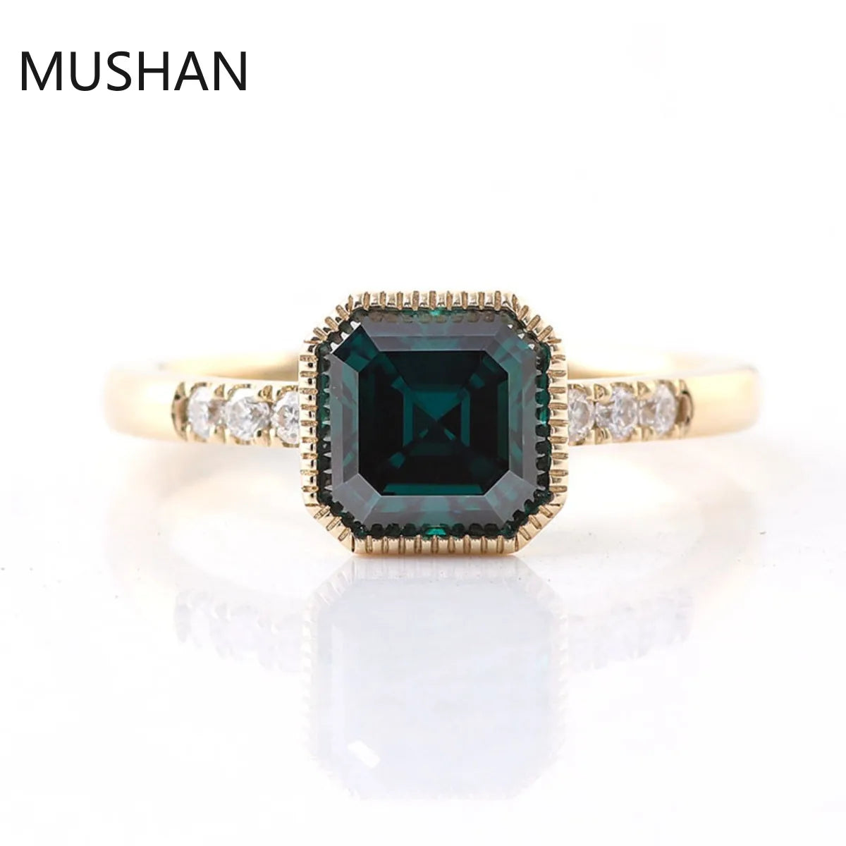MUSHAN Luxury Custom 14K 18K Gold Rings Band Jewelry With Moissanite Diamond Lab Grown Gemstones Diamond Wedding Ring For Women