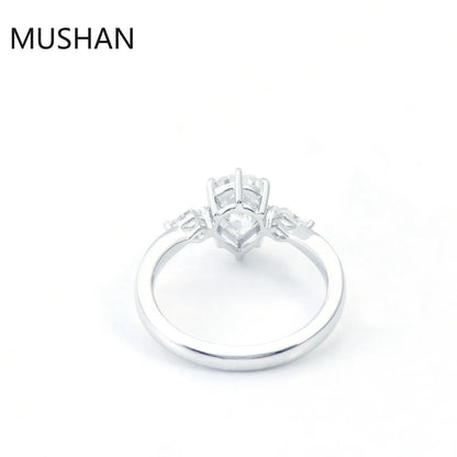 MUSHAN Luxury Custom 14K 18K Gold Rings Band Jewelry With Moissanite Diamond Lab Grown Gemstones Diamond Wedding Ring For Women