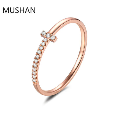 MUSHAN Luxury Custom 14K 18K Gold Rings Band Jewelry With Moissanite Diamond Lab Grown Gemstones Diamond Wedding Ring For Women