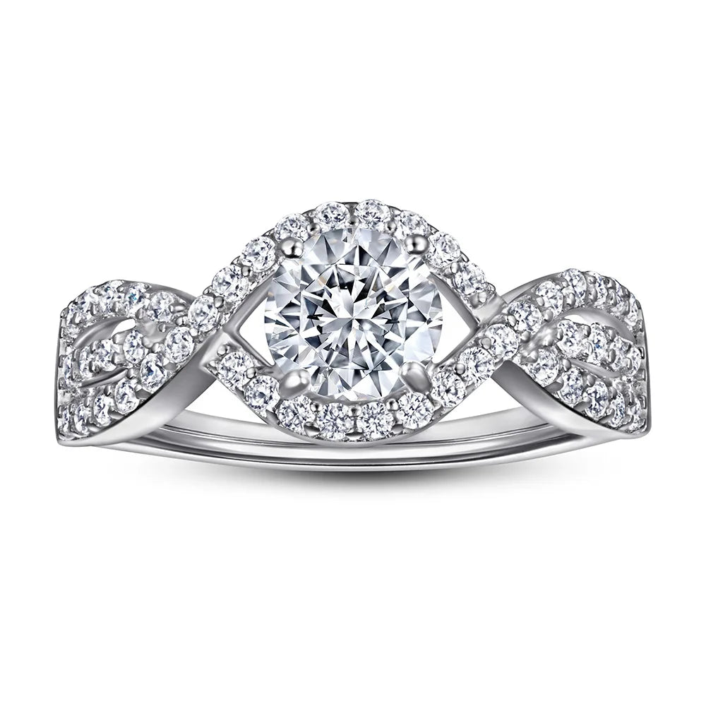 Bague de mariage MuShan Jewelry en argent sterling 925, diamant haute teneur en carbone, cadeau de Saint-Valentin, bague pour femme plaquée or, bijouterie fine
