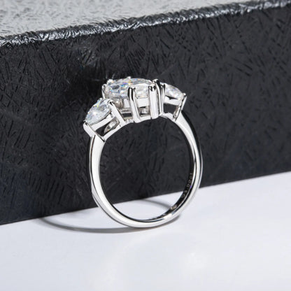 MUHAN Luxury Jewelry  925 Sterling Silver Ring Wedding Band  Women GRA Certificate Moissanite Diamond Rings D Color Fine Jewelry