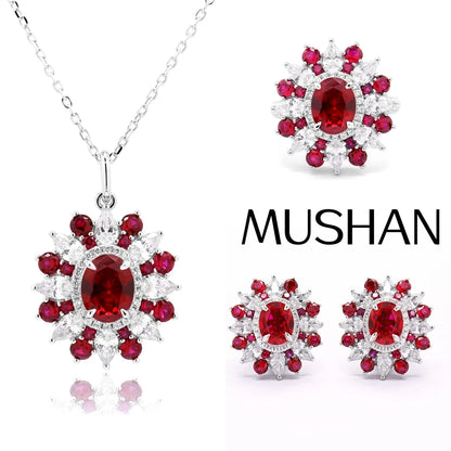 Boucles d'oreilles pendantes MuShan Jewelry en argent sterling 925, ornées de zircone cubique 7A, cadeau romantique pour femme pour fiançailles ou anniversaire