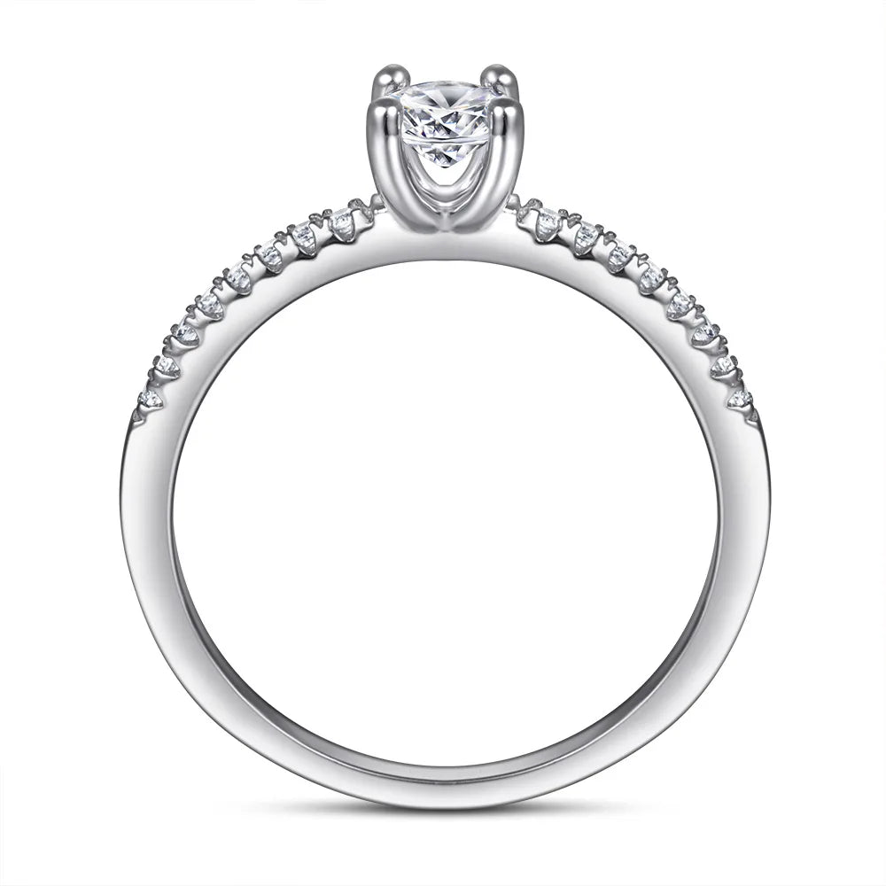 MuShan Jewelry 925 Sterling Silver Ring Wedding Band HCD Gemstones Best Friend Gift Premium Jewelry Women Rings Fine Jewelry