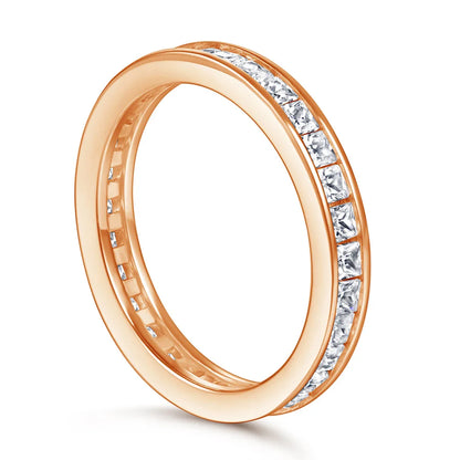 MuShan Jewelry 925 Sterling Silver Ring Wedding Band High Carbon Diamond Gift  Her Best Friend Gift Women Rings Fine Jewelry