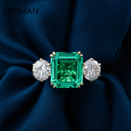 MUSHAN Luxury Custom 14K 18K Gold Rings Band Jewelry With Moissanite Diamond Lab Grown Gemstones Diamond Wedding Ring For Women