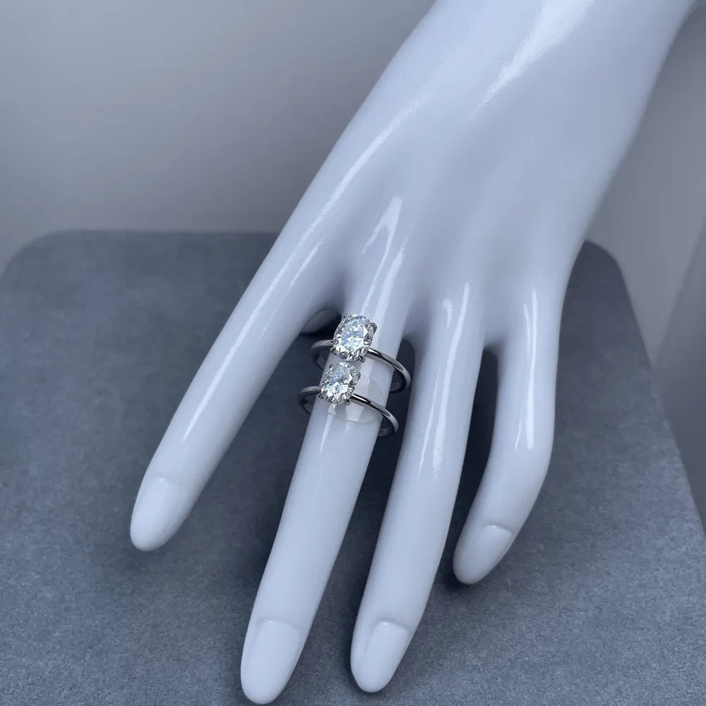 MUSHAN Luxury Jewelry 925 Sterling Silver Ring Band Women GRA Certificated Moissanite Diamond Emerald D Color Rings Fine Jewelry