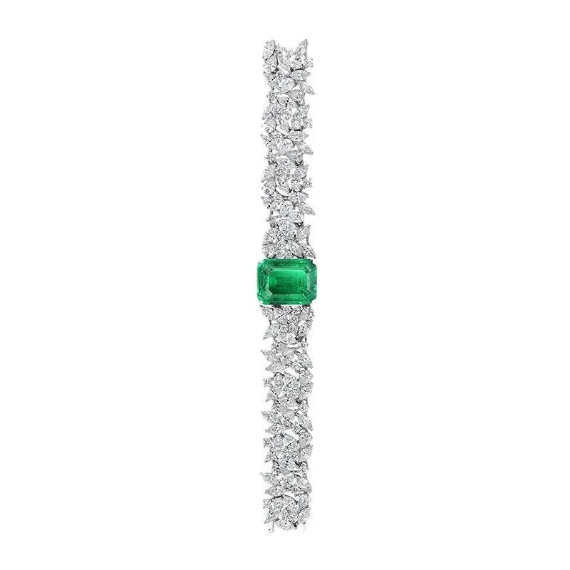 MuShan Jewelry 925 Sterling Silver Glamorous Tennis Bracelet 7A Zircon Delicate Engagement Anniversary Women
