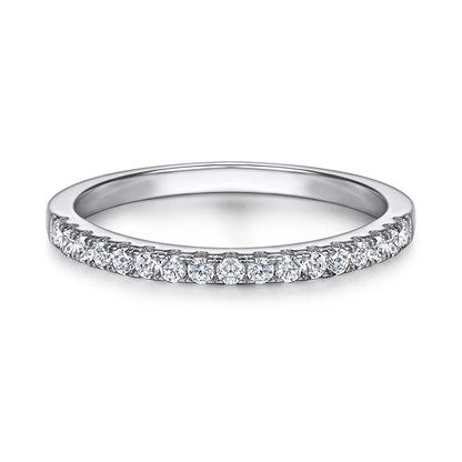 MuShan Jewelry 925 Sterling Silver Ring Wedding Band High Carbon Diamond Elegant Style Girlfriend Gift Women Rings Fine Jewelry