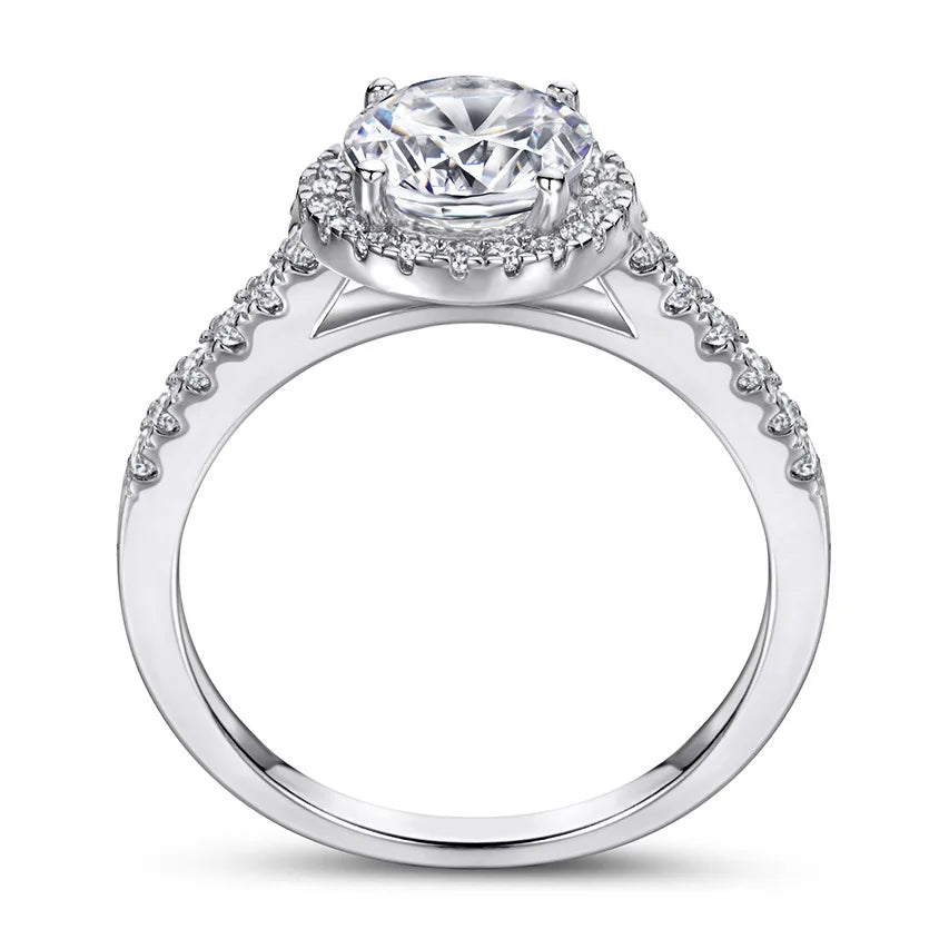 MuShan Jewelry 925 Sterling Silver Ring Wedding Band High Carbon Diamond Vintage Style Gift  Her Women Rings Fine Jewelry