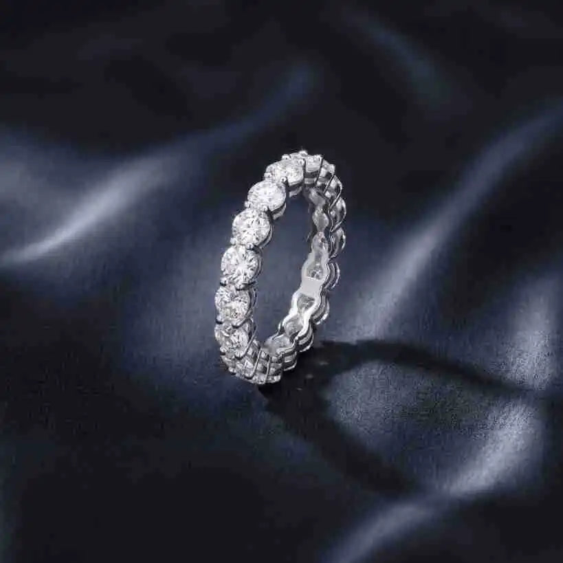 MUSHAN Custom Luxury Diamond Rings Jewelry IGI Certificated for Women 925 Sterling Silver Lab Grown Diamond Ring Band HPHT CVD