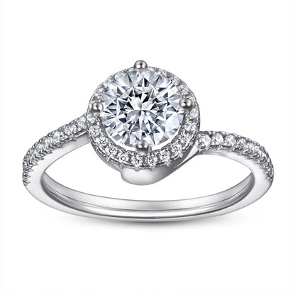 MuShan Jewelry 925 Sterling Silver Rings Bands Engagement Ring 7A Cubic Zirconia Delicate Premium Anniversary  Women Gift