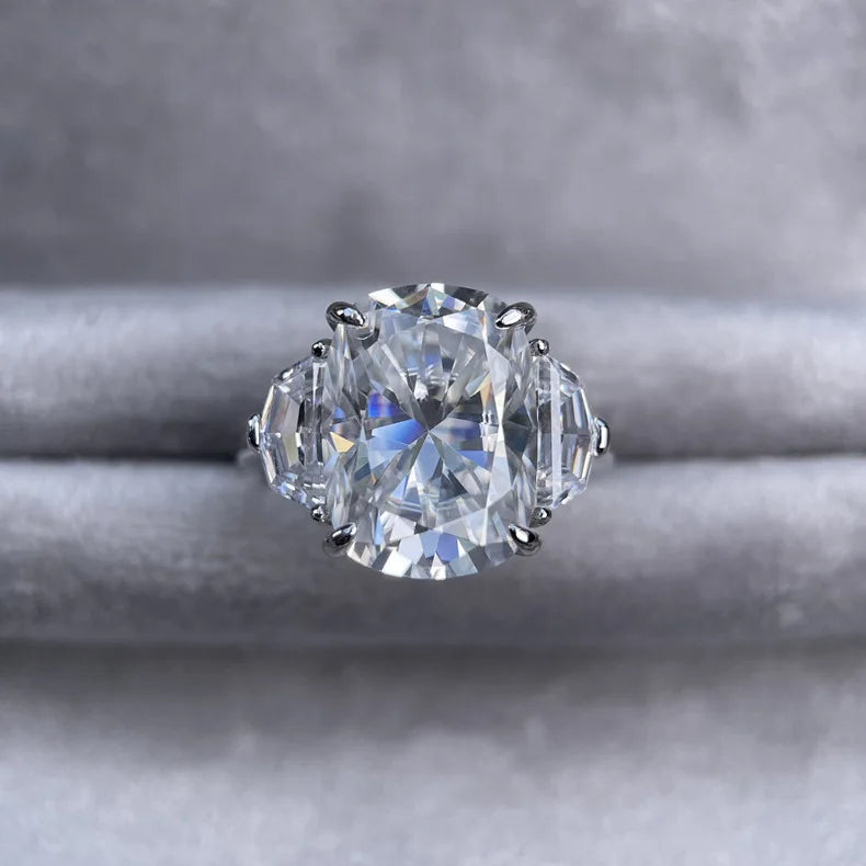 Anillo de plata de ley 925 de la marca MuShan, anillo de compromiso con moissanita VVS para amiga, chapado en oro de 18K, joyería con patente MST