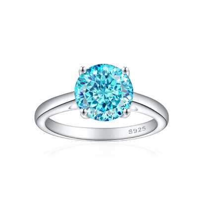 MuShan Jewelry 925 Sterling Silver Ring Wedding Band HCD Gemstones Minimalist Style Statement Jewelry Women Rings Fine Jewelry