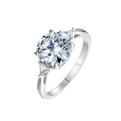 Anillo de compromiso de plata de ley 925 de MUHAN Luxury Jewelry, alianza de boda, anillo de diamantes de moissanita para mujer con certificado GRA, color D, joyería fina