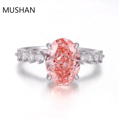 MUSHAN Luxury Custom 14K 18K Gold Rings Band Jewelry With Moissanite Diamond Lab Grown Gemstones Diamond Wedding Ring For Women