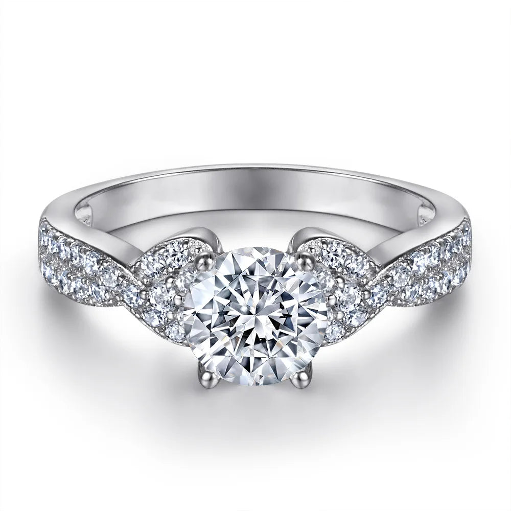 Anillo de plata de ley 925 marca MuShan con circonita de grado 5A, corte cojín, ideal para bodas y fiestas, joyería fina para mujer chapada en oro de 18K