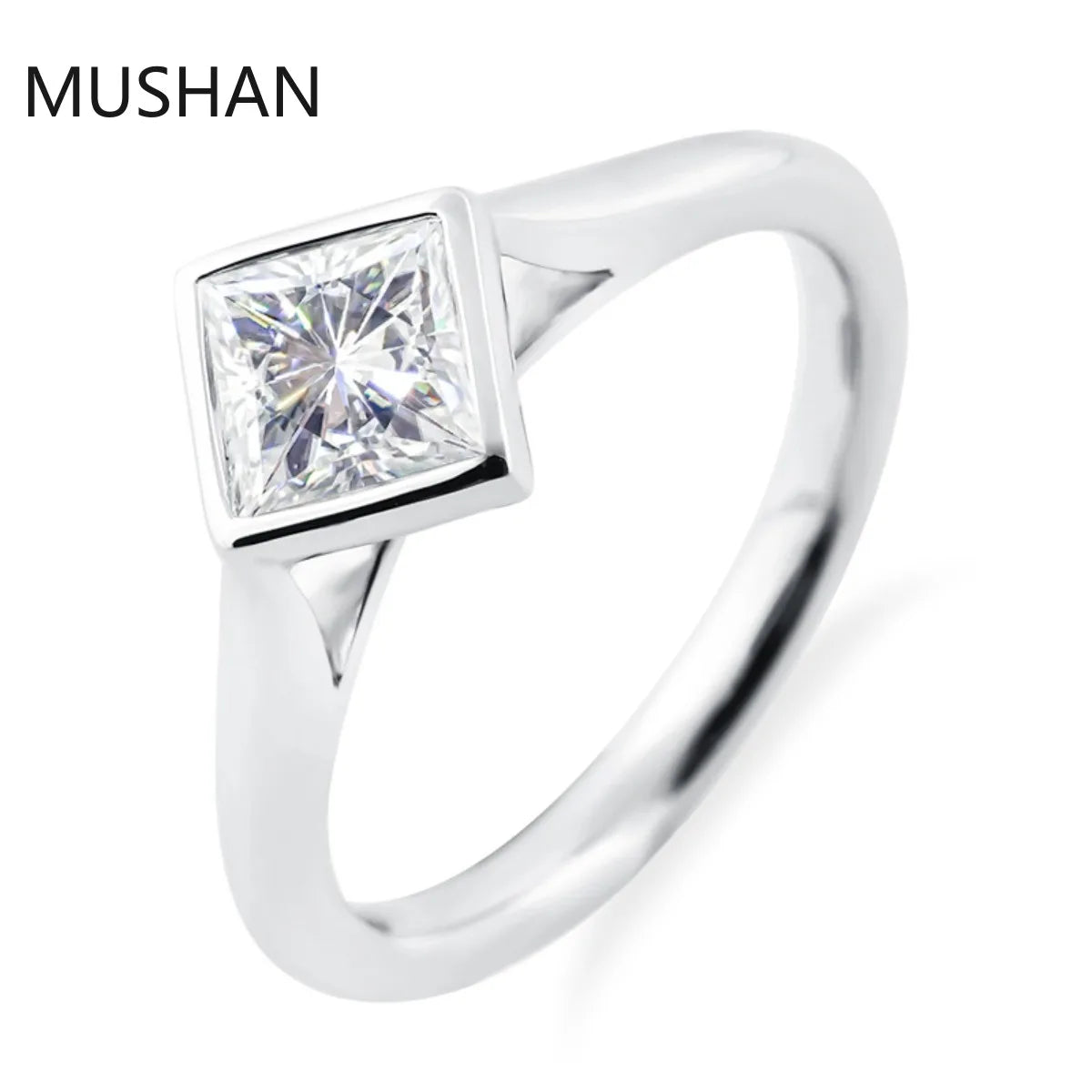MUSHAN Luxury Custom 14K 18K Gold Rings Band Jewelry With Moissanite Diamond Lab Grown Gemstones Diamond Wedding Ring For Women