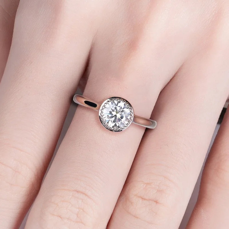 MUSHAN Luxury Jewelry 925 Sterling Silver Ring Band Women GRA Certificated Moissanite Diamond Emerald D Color Rings Fine Jewelry