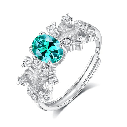 MuShan Jewelry 925 Sterling Silver Ring Wedding Band HCD Gemstones Wedding Bridal Statement Jewelry Women Rings Fine Jewelry