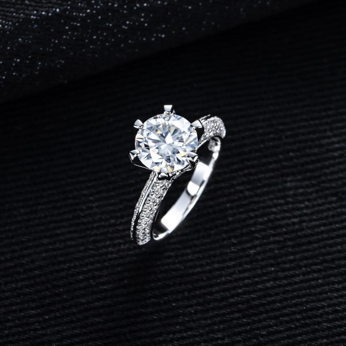 MUSHAN Luxury Jewelry 925 Sterling Silver Ring Band Women GRA Certificated Moissanite Diamond Emerald D Color Rings Fine Jewelry