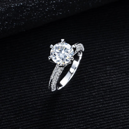 MUSHAN Luxury Jewelry 925 Sterling Silver Ring Band Women GRA Certificated Moissanite Diamond Emerald D Color Rings Fine Jewelry