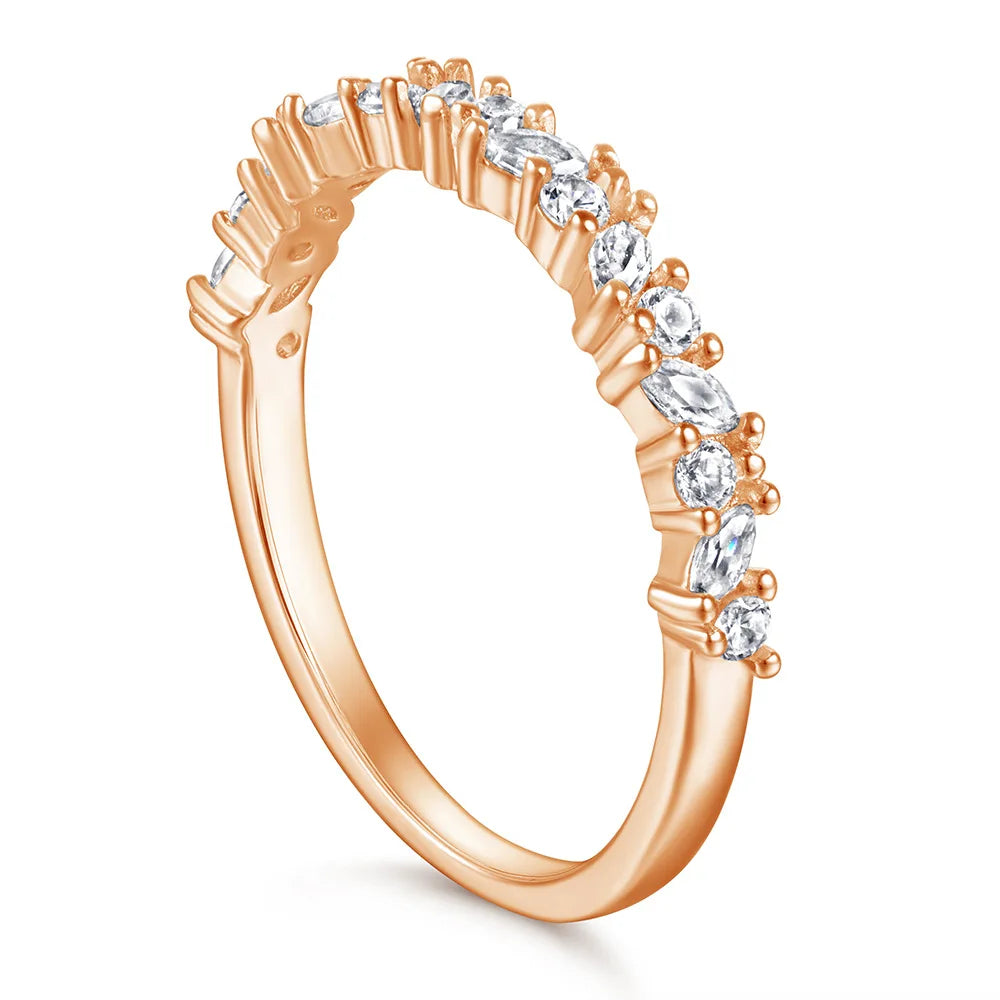 Bague de fiançailles MuShan Jewelry en argent sterling 925, anneau avec zircon cubique 5A, cadeau pour femme, anniversaire, Saint-Valentin