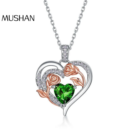 Collier MuShan Designer Jewelry en argent sterling 925 avec zircon 5A, classique pour mariage, plaqué or véritable, bijou pendentif de qualité supérieure pour femme