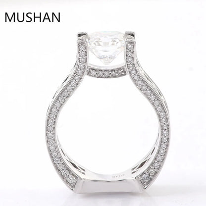 MUSHAN Luxury Custom 14K 18K Gold Rings Band Jewelry With Moissanite Diamond Lab Grown Gemstones Diamond Wedding Ring For Women