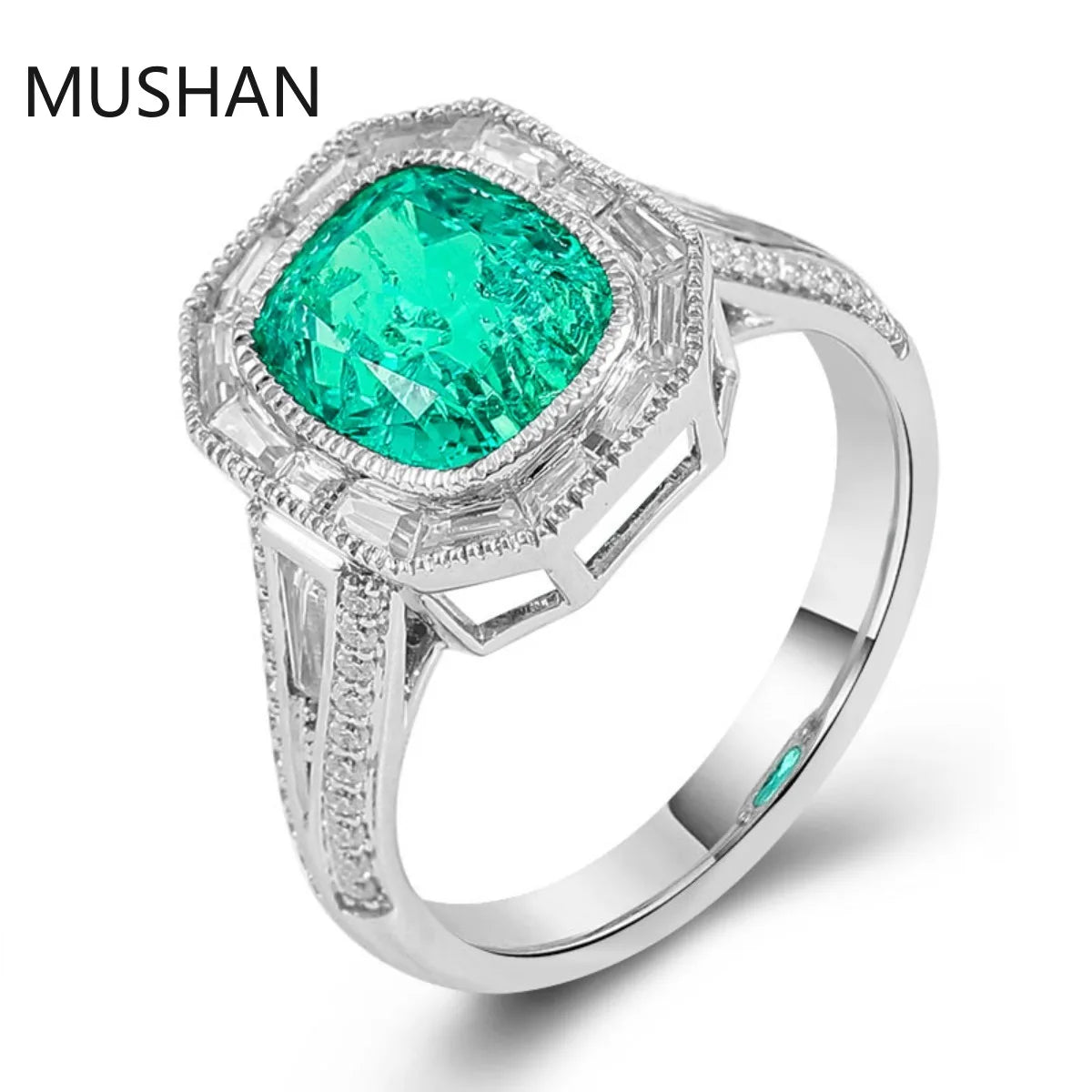 MUSHAN Luxury Custom 14K 18K Gold Rings Band Jewelry With Moissanite Diamond Lab Grown Gemstones Diamond Wedding Ring For Women