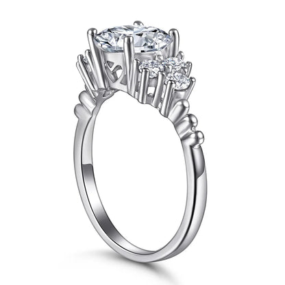MuShan Jewelry 925 Sterling Silver Ring Wedding Band High Carbon Diamond Luxury Style Daughter Gift Women Rings Fine Jewelry