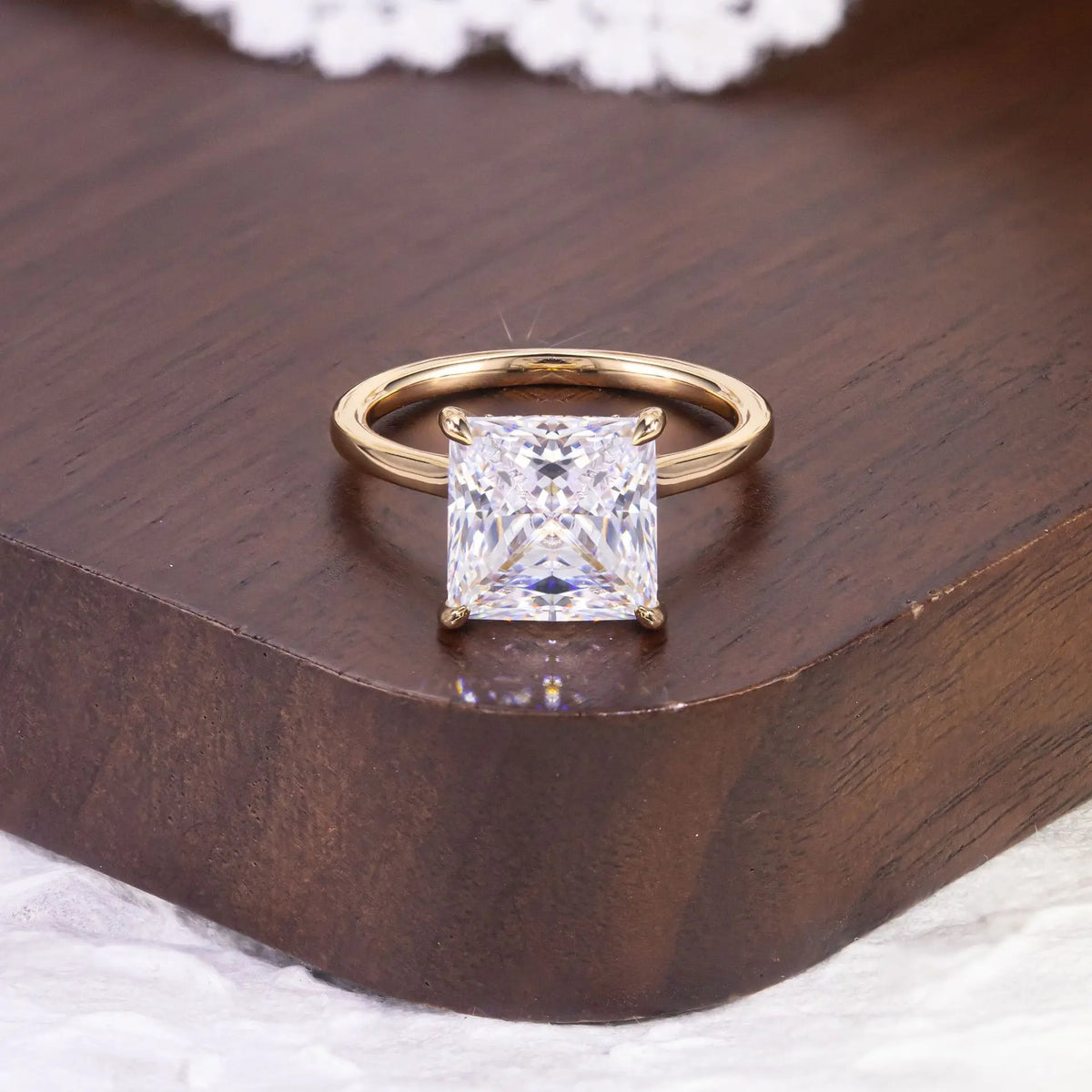 Bague pour femme MuShan en argent sterling 925, sertie de moissanite, faite à la main et plaquée or véritable 18K, bijou breveté MST