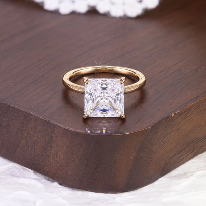 Bague pour femme MuShan en argent sterling 925, sertie de moissanite, faite à la main et plaquée or véritable 18K, bijou breveté MST