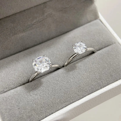 Anillo de compromiso de plata de ley 925 MuShan Jewelry, alianza de boda con diamante de alto carbono, estilo moderno para mujer, joyería fina