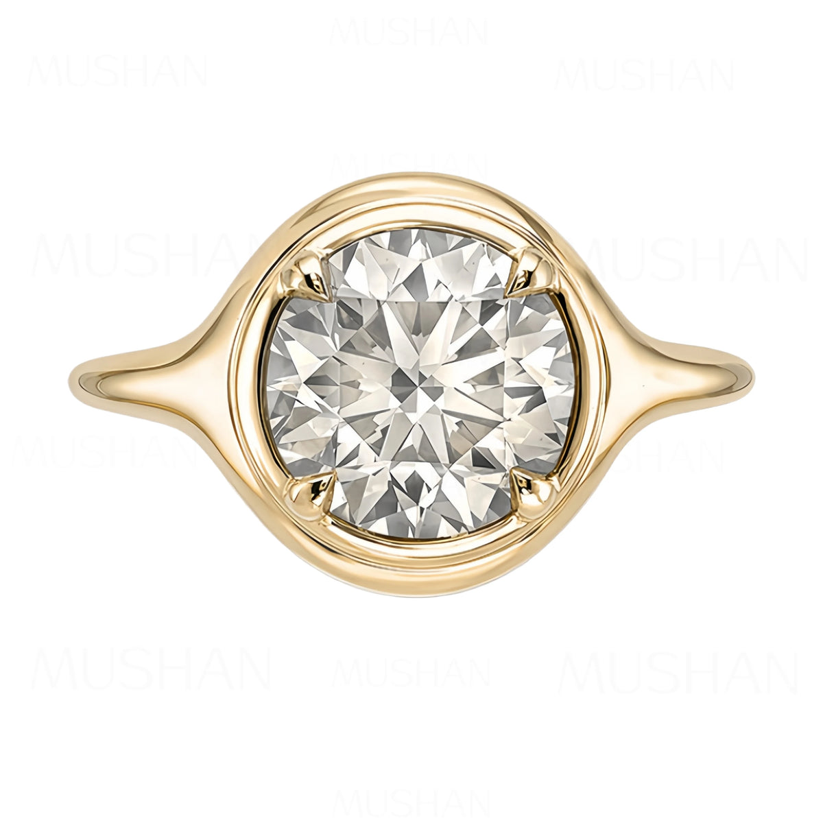 MUSHAN Patented Jewelry 925 Sterling Silver Ring Band For Women D Color VVS1 Moissanite Diamond Ring GRA Certificated Jewelry