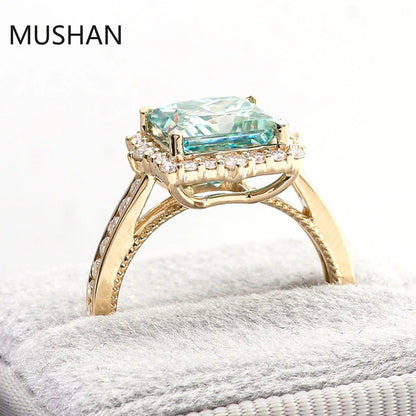 MUSHAN Luxury Custom 14K 18K Gold Rings Band Jewelry With Moissanite Diamond Lab Grown Gemstones Diamond Wedding Ring For Women