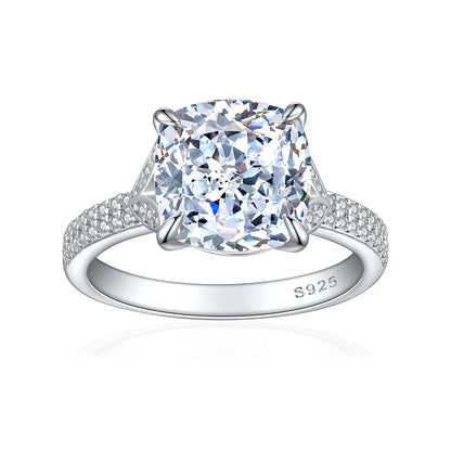 Anillo de plata de ley 925 de MuShan Jewelry, alianza de boda, diamante de alto carbono, regalo para mejor amiga, regalo para novia, anillos para mujer, joyería fina