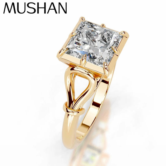 MUSHAN Custom Jewelry 925 Sterling Silver Ring Moissanite D Color VVS1 Luxury Vintage Charm Dainty Unique Rings Diamond